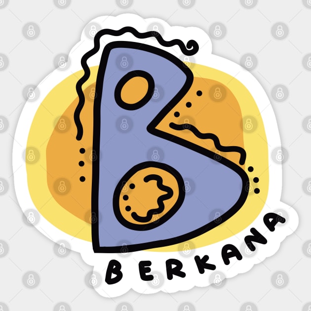 BERKANA Rune Colorful Doodles Sticker by El Onix